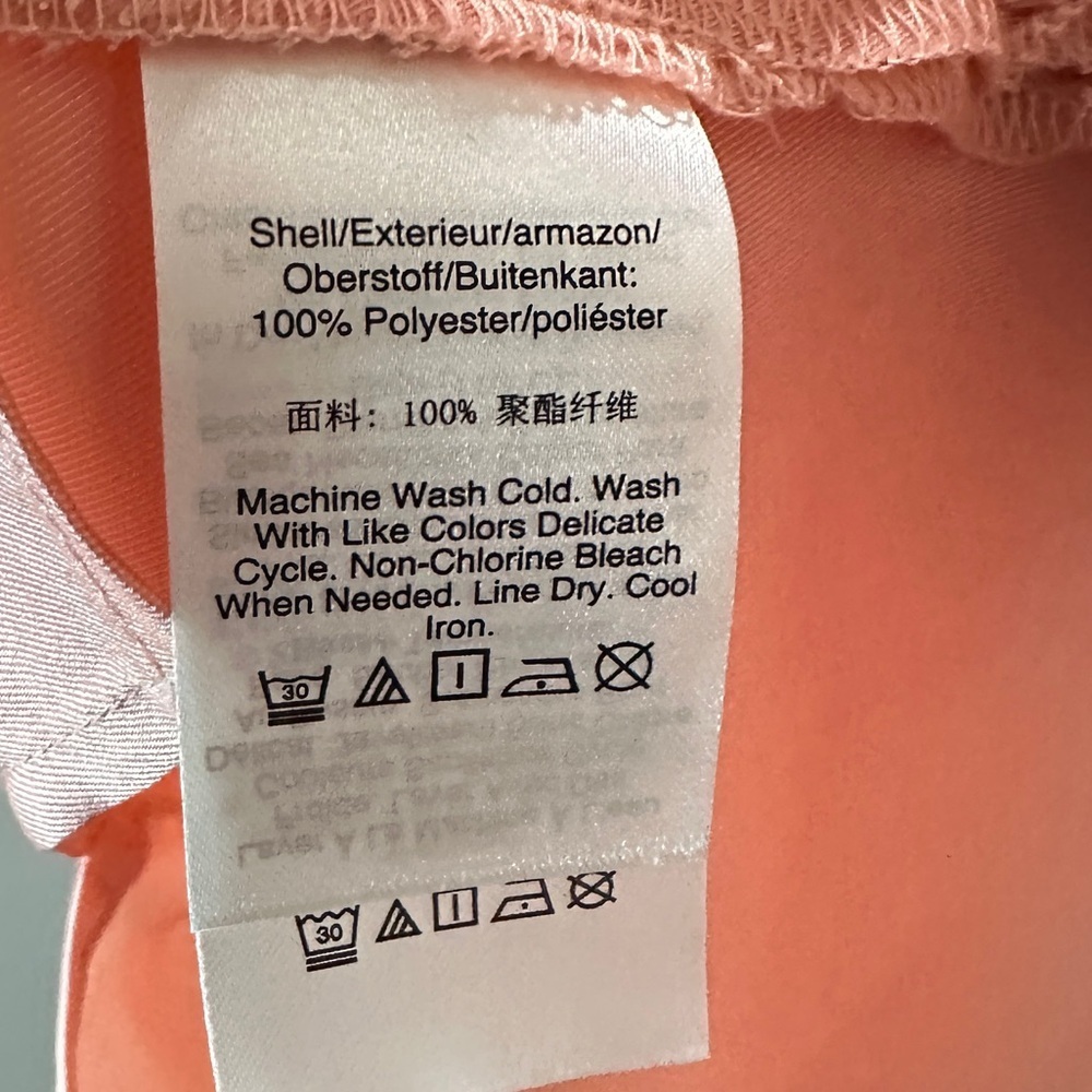DKNY Short Sleeved Blouse Blush Size Large - Picture 4 of 4
